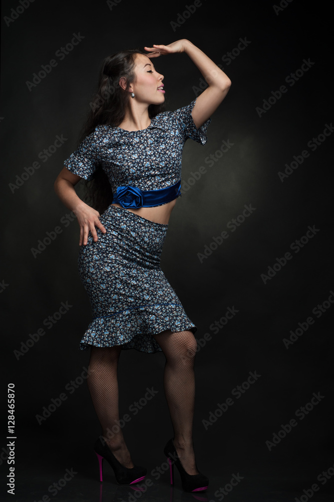 Young woman in dress