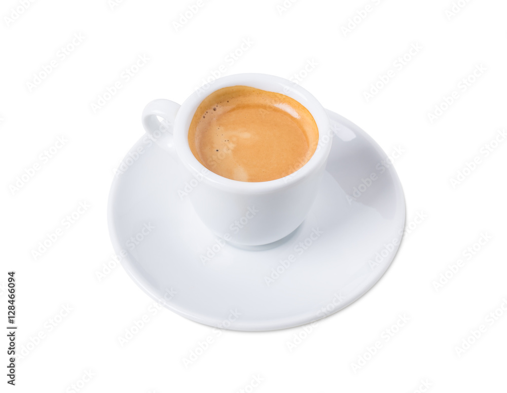 Cup of aromatic italian espresso.