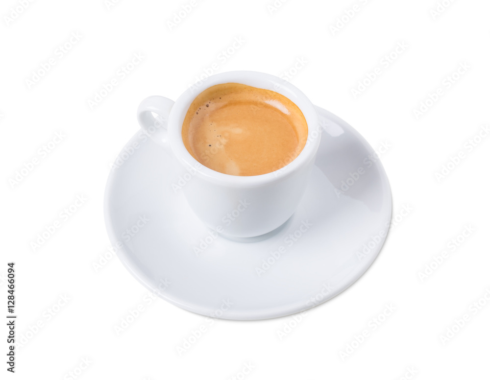 Cup of aromatic italian espresso. Cup of aromatic italian espresso.