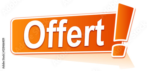 offert sur étiquette orange