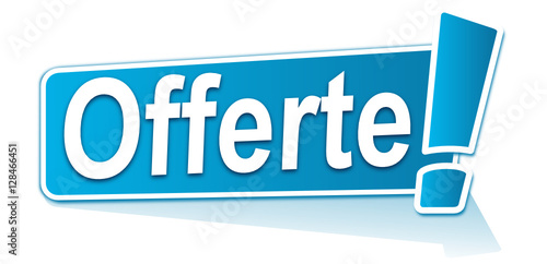 offerte sur étiquette bleue