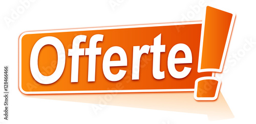 offerte sur étiquette orange