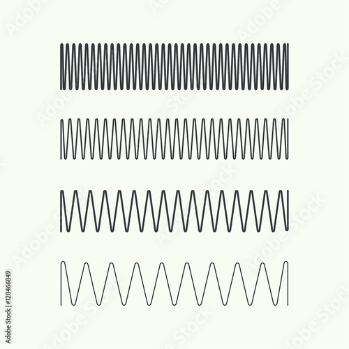 Coil spring vector icon.