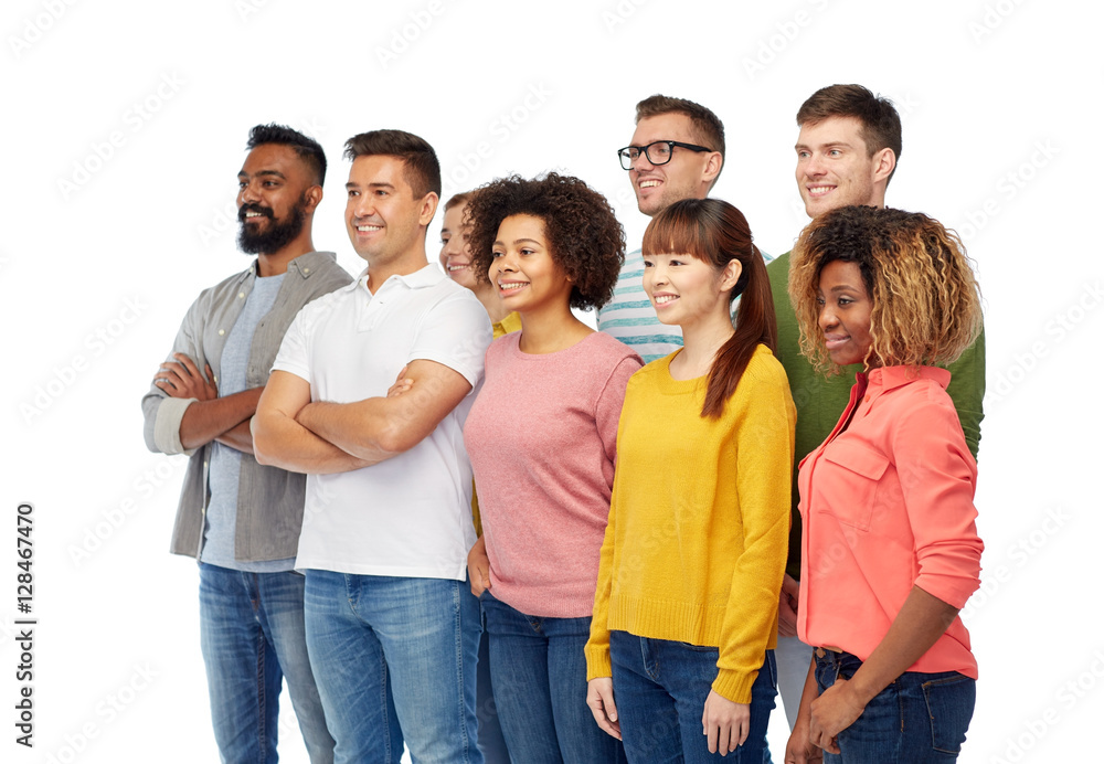 international group of happy smiling people international group of happy smiling people