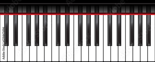 Standard piano keyboard