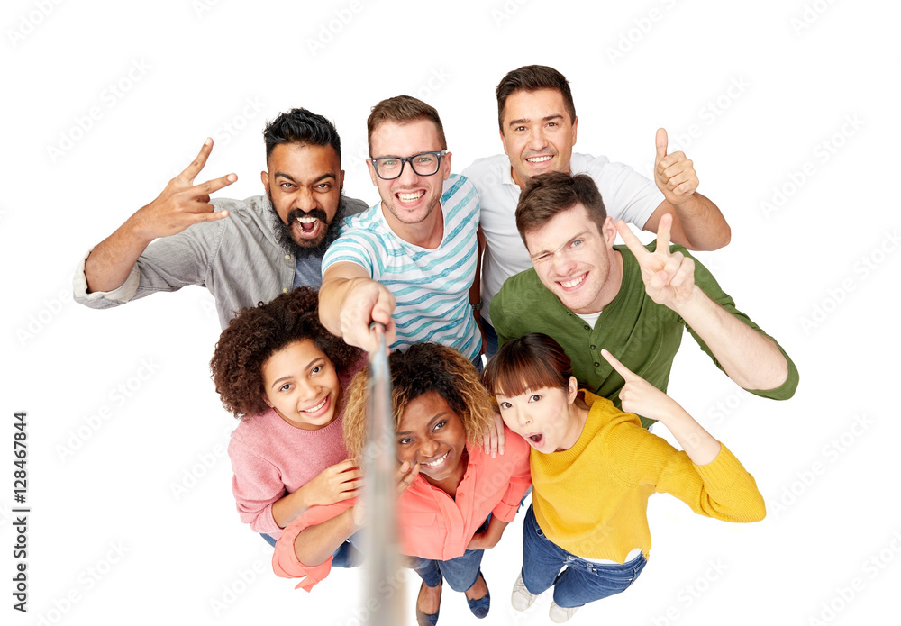 international group of happy people taking selfie international group of happy people taking selfie