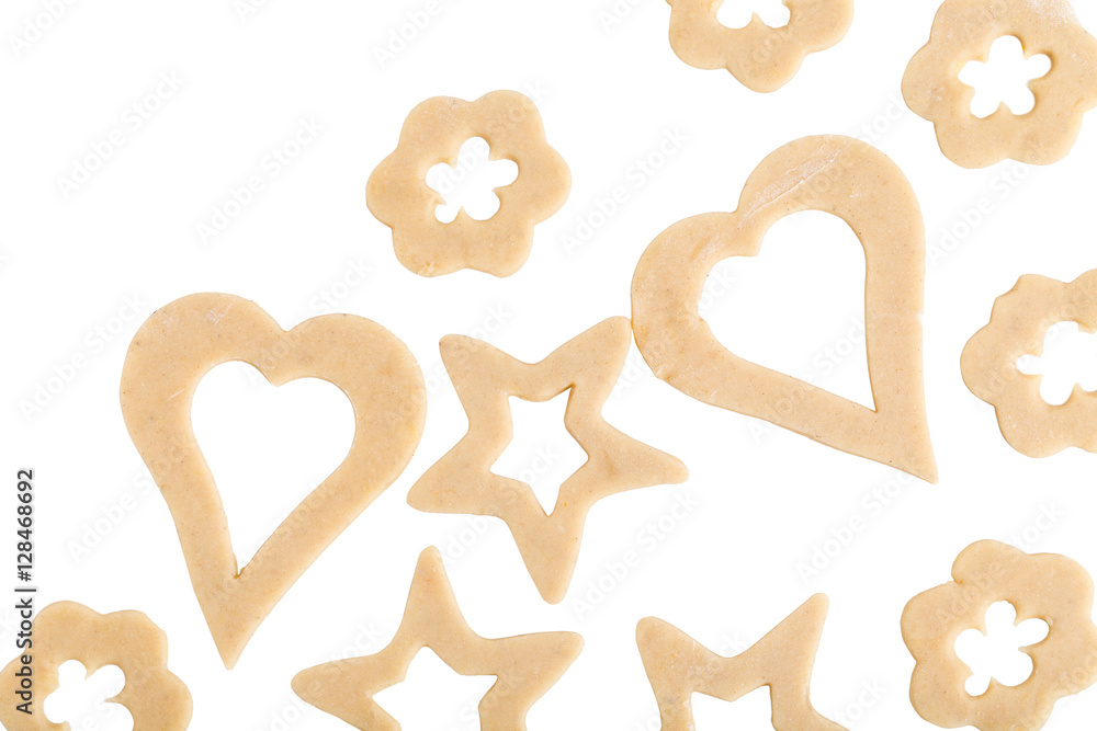 Raw cookies with various form. Raw cookies with various form.