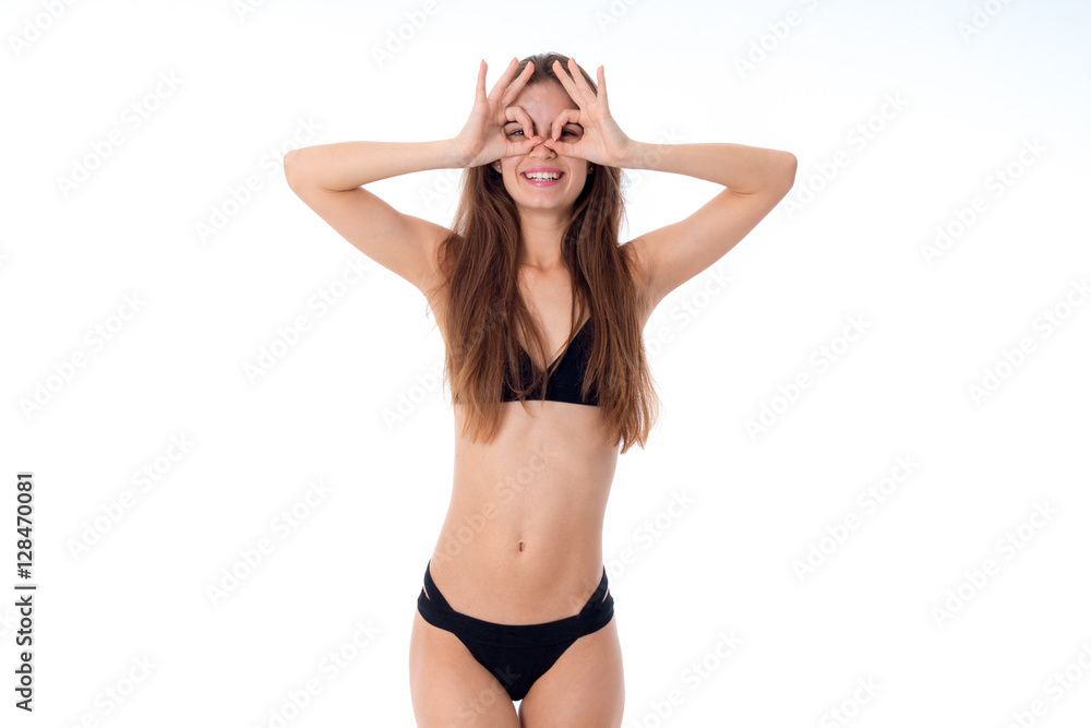girl in black swimsuit girl in black swimsuit