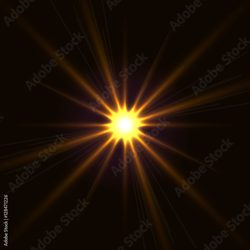 Vector yellow shining star