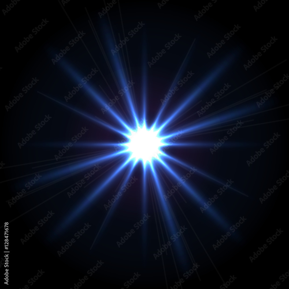 Vector blue shining star