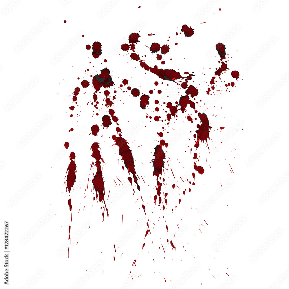 Set of various blood or paint splatters,Vector Set of different Set of various blood or paint splatters,Vector Set of different