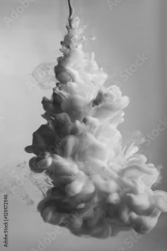 white paint in water 