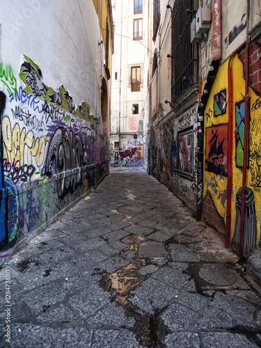 Graffiti in an alley in Naples © zenzaetr