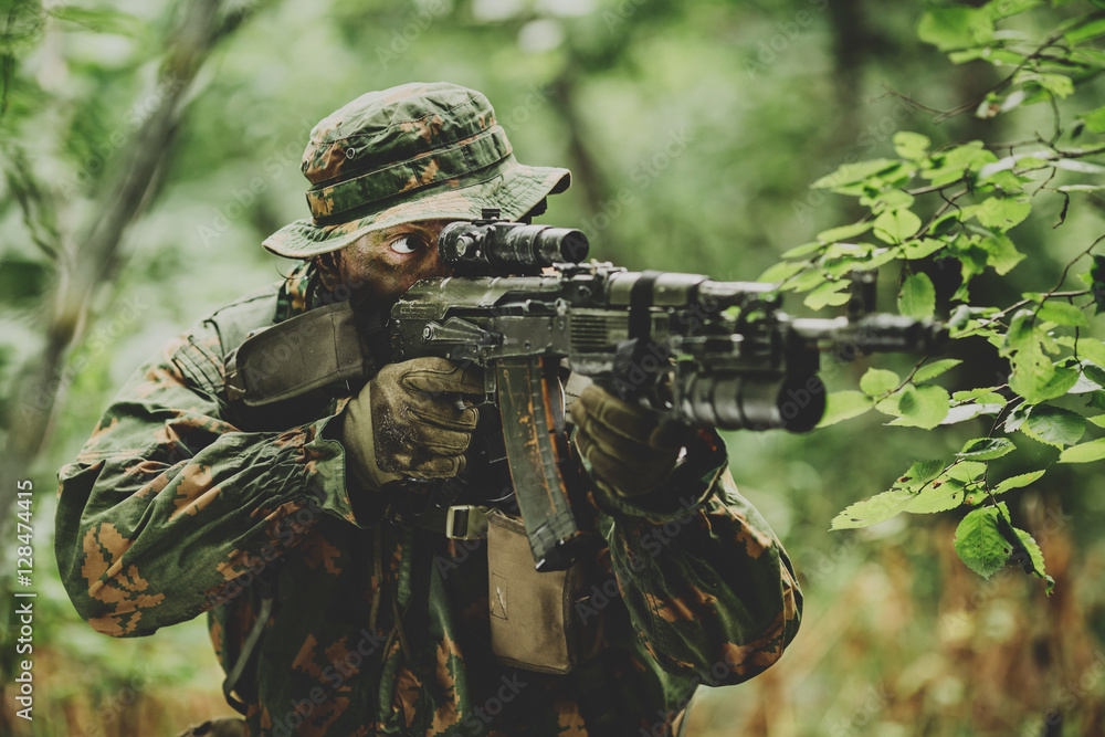 paratrooper airborne infantry in the forest paratrooper airborne infantry in the forest