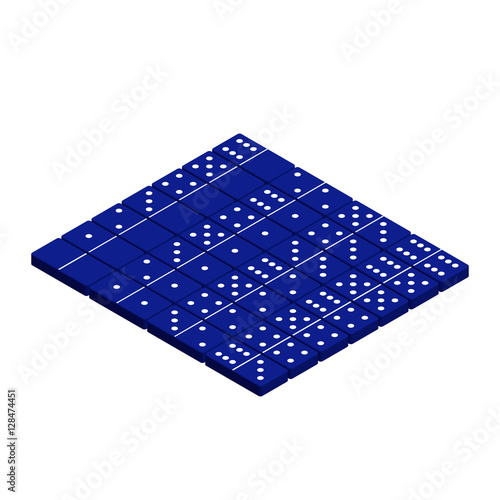 Dominoes. 3d Vector illustr...