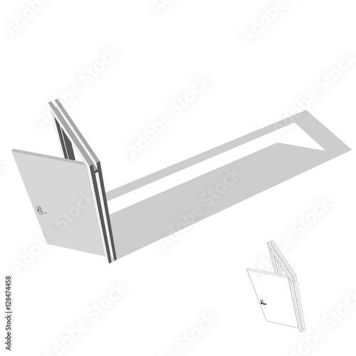 Open door. Isolated on whit...