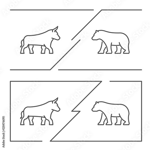 Vector symbol for stock market.