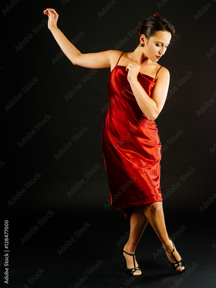 Performing tango dance moves Performing tango dance moves