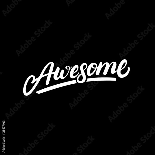 Awesome hand written lettering.