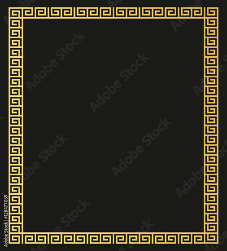 Ancient seamless square Greek key frames. Greek national antique