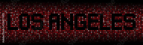 Wallpaper Mural Los Angeles text on hex code illustration Torontodigital.ca