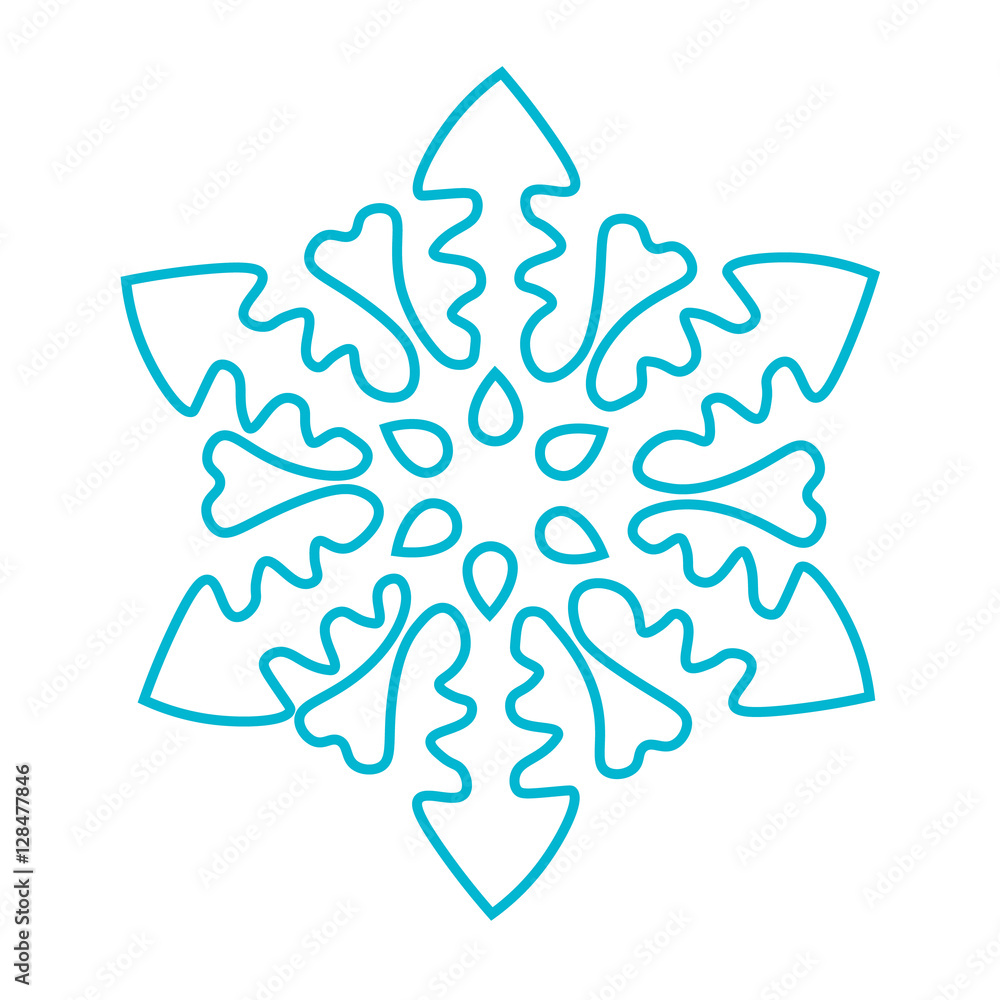 Snowflake Icon graphic. Snowflake Icon graphic.
