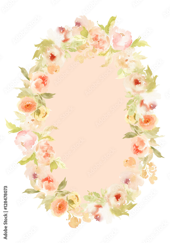 Obraz premium Greeting card with flowers