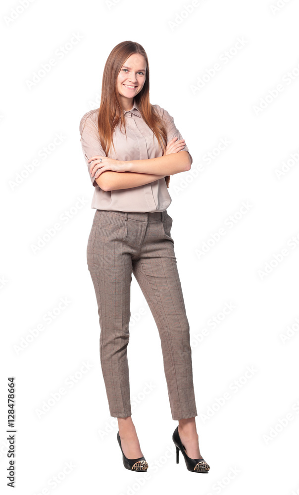 Full length of a business man with crossed arms Full length of a business man with crossed arms