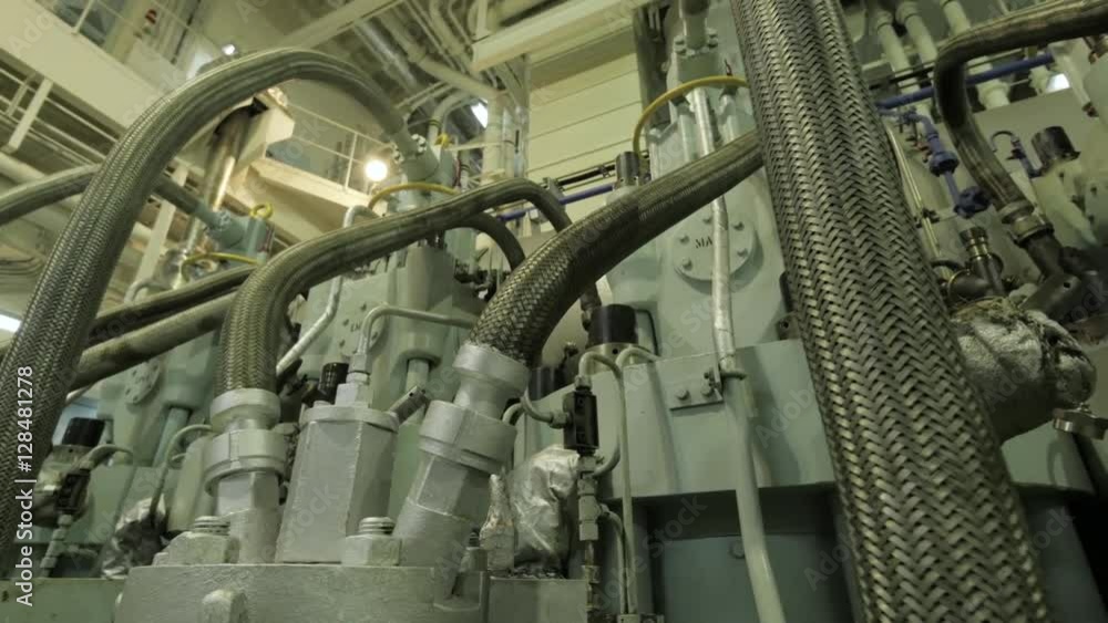 Large engine of ship close up Large engine of ship close up