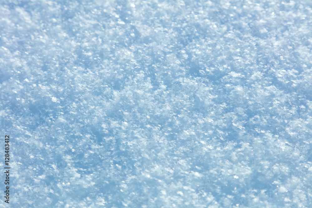 Real Snow crystals texture background