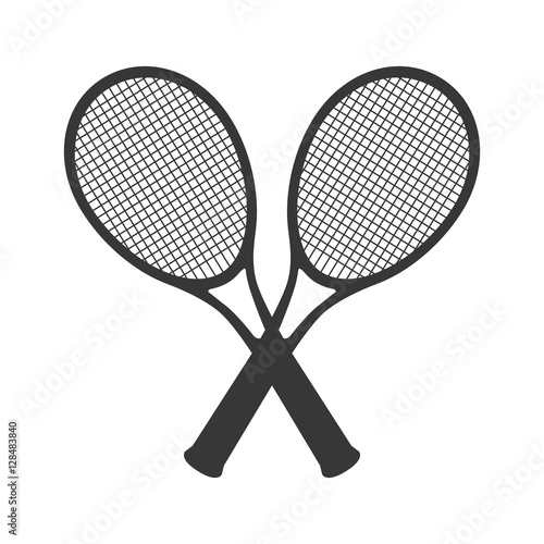 tennis racket equipment icon vector illustration design