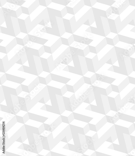 Isometric seamless pattern. 3D optical illusion background.