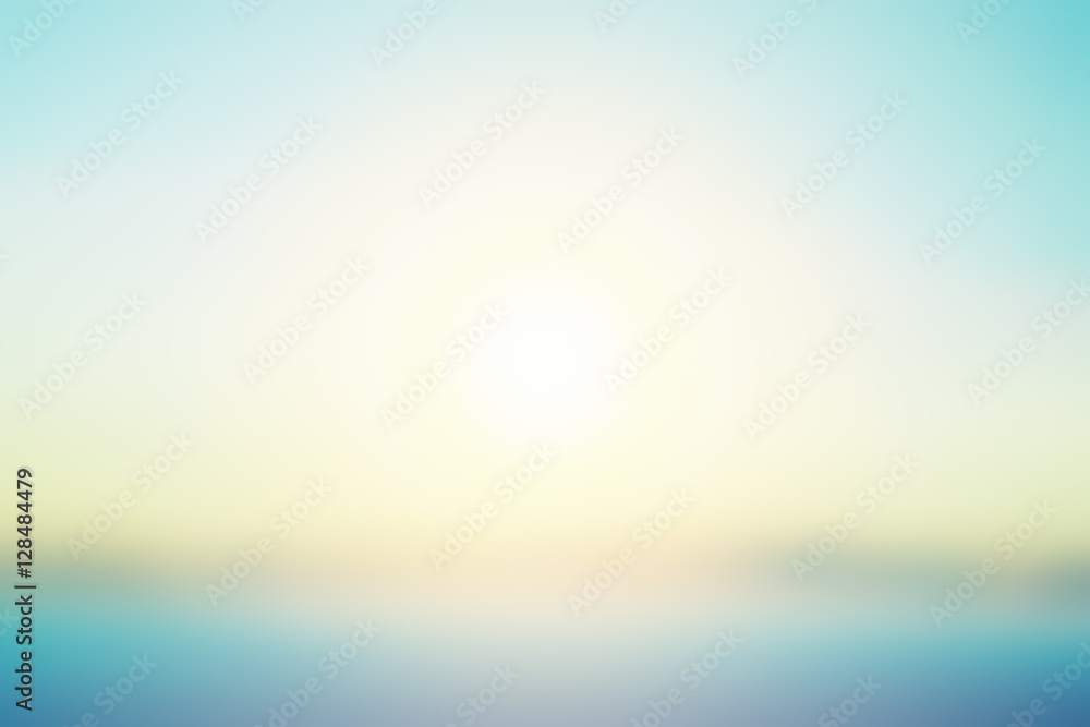 abstract bright sunset with de focused sun lights,Simple blurred background
