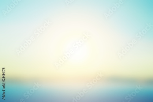 abstract bright sunset with de focused sun lights,Simple blurred background