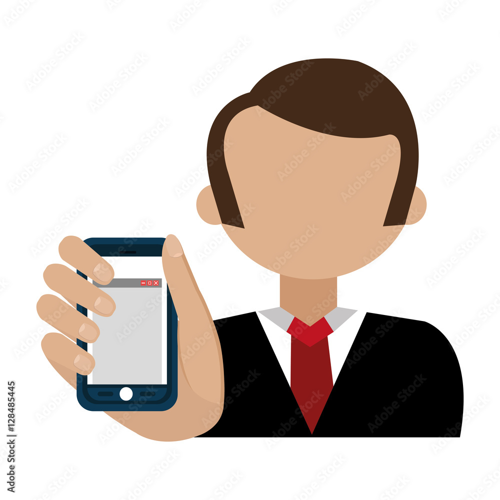 hand human with smartphone vector illustration design hand human with smartphone vector illustration design