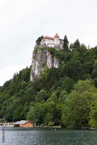 Medieval castle (Blejski Grad)  on the Bled lake (Blejsko Jezero