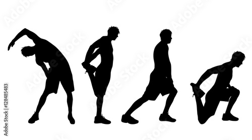 Vector silhouette of man.