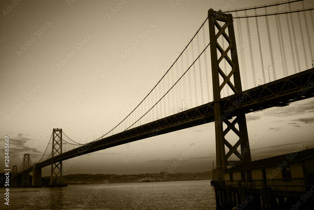 Obraz premium Bay Bridge Dusk
