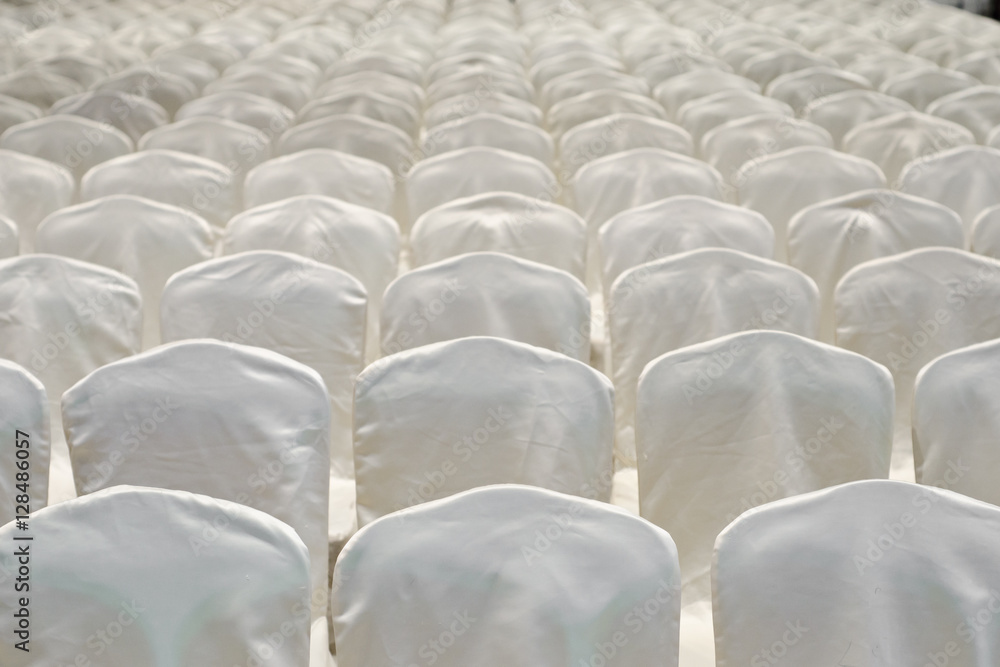 Fototapeta premium group White chair in big room