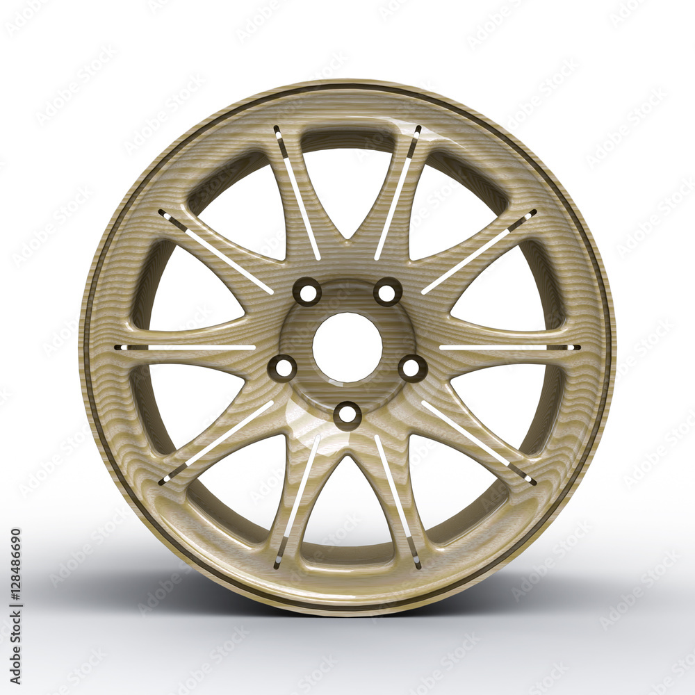 Steel disks for a car 3D illustration Steel disks for a car 3D illustration