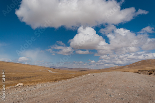 Country road in Mongolia