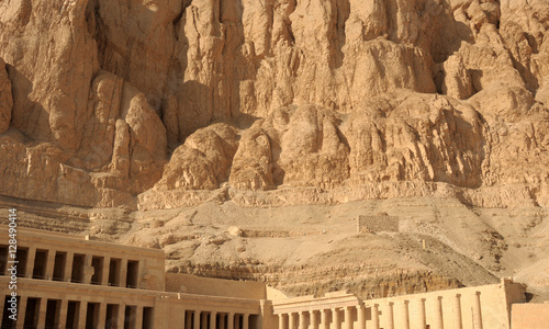  Temple of Hatshepsut at Deir el-Bahri. Neighborhoods of Valley of the Kings. Luxor. Thebes. Egypt.