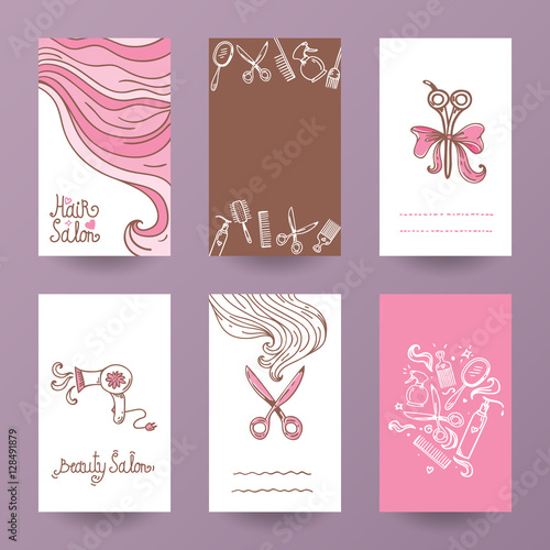 hairdressing salon flyer vector