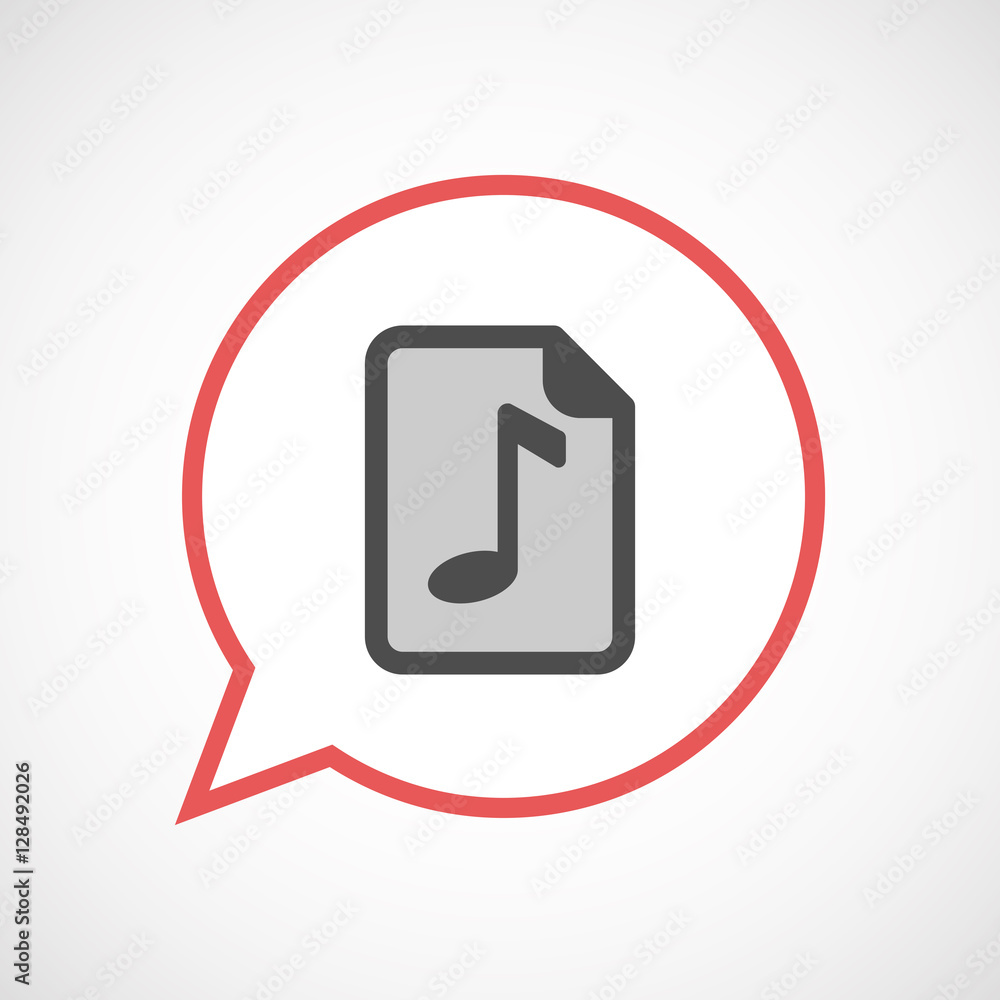 Isolated balloon with a music score icon Isolated balloon with a music score icon