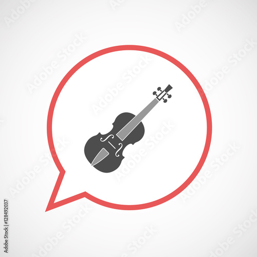Isolated balloon with  a violin