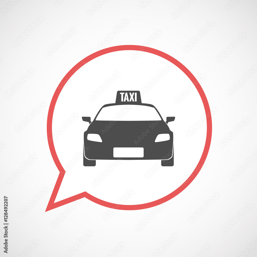 Isolated balloon with a taxi icon Isolated balloon with a taxi icon