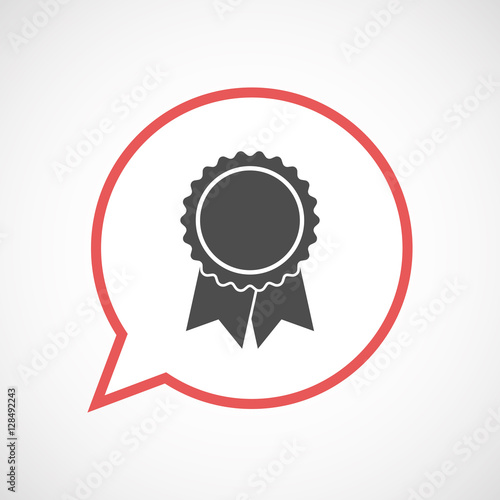 Isolated balloon with  a ribbon award