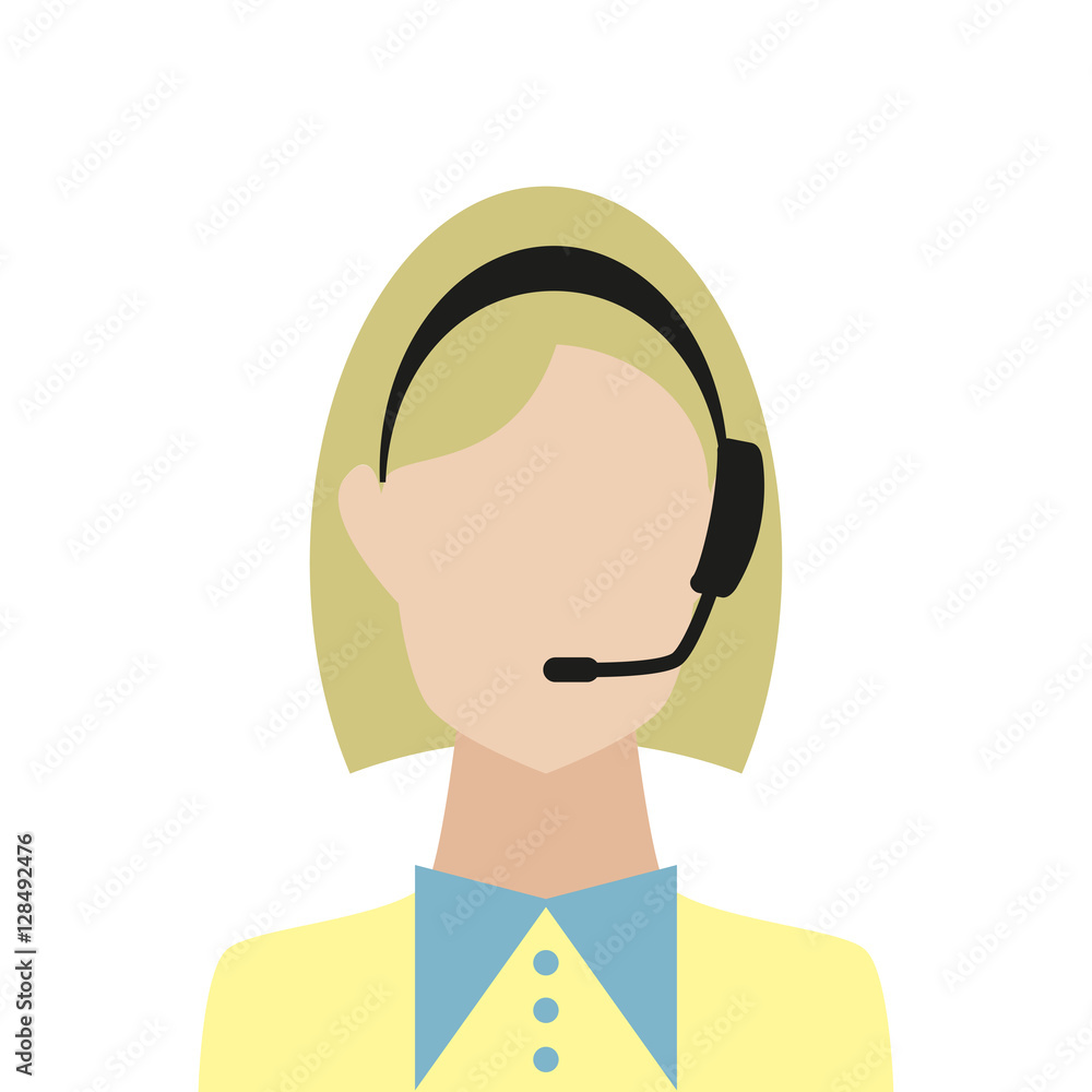 young blonde girl with headset icon avatar young blonde girl with headset icon avatar