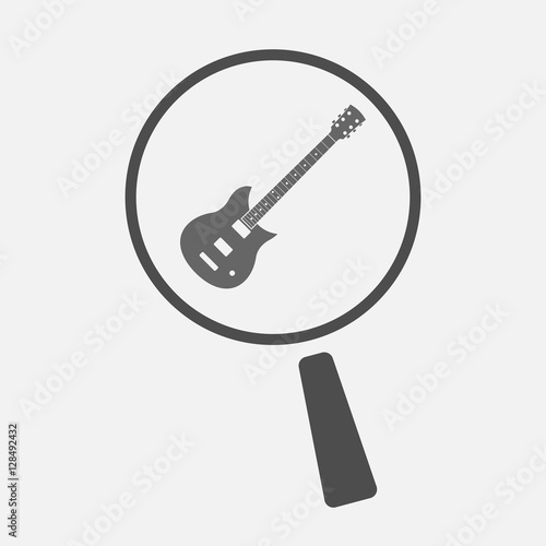 Isolated magnifier with  an electric guitar