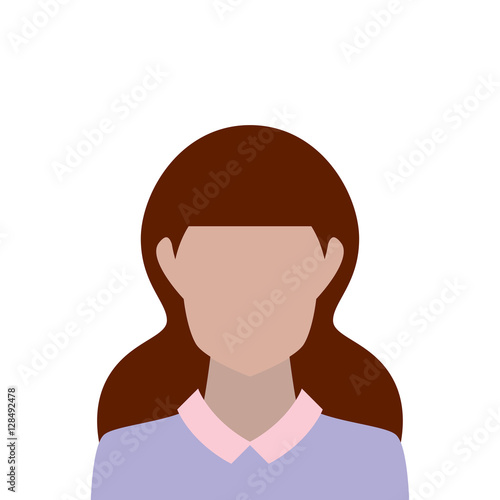 young girl with brown hair icon avatar